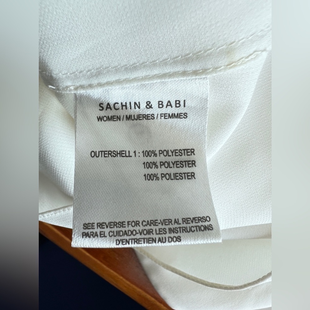 Sachin & Babi Harper Dress Off White Crepe Flutter Mini Dress size 2 - Picture 11 of 15